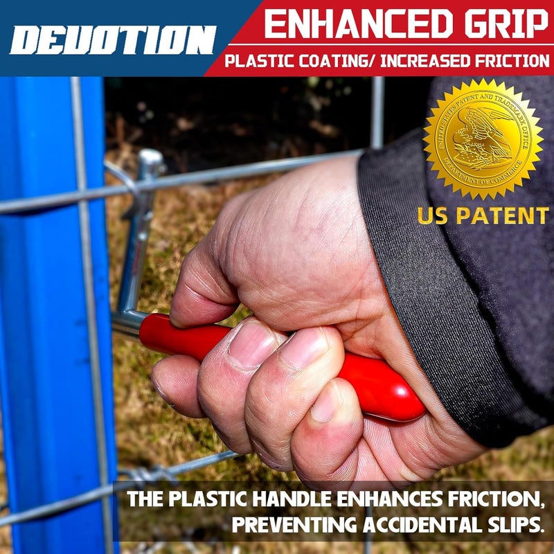 DEUOTION T-post Clips Tool, Fixing Fence Clip and Wire Steel Bender T-post Handheld Twisting Tool, Multi Functional Bender - Image 3
